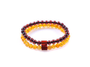 Луксозна дамска гривна полиран кехлибар