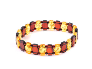 Мъжка гривна плочици кехлибар