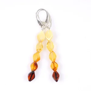 Обици пластинки с кехлибар