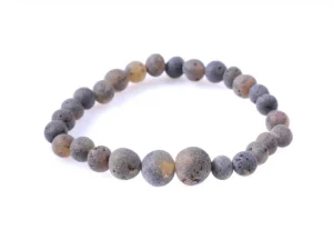 Кехлибарена гривна от зеленосив суров кехлибар