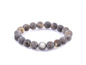 Кехлибарена гривна едри топчета